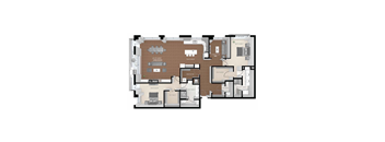 the retreat 3 bedroom floor plan layout with baths 4096 sq ft at Expo, Minneapolis