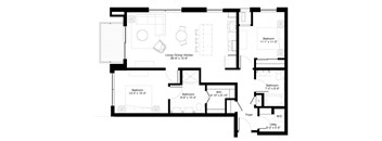 Walnut floor plan at Central Park West, St. Louis Park