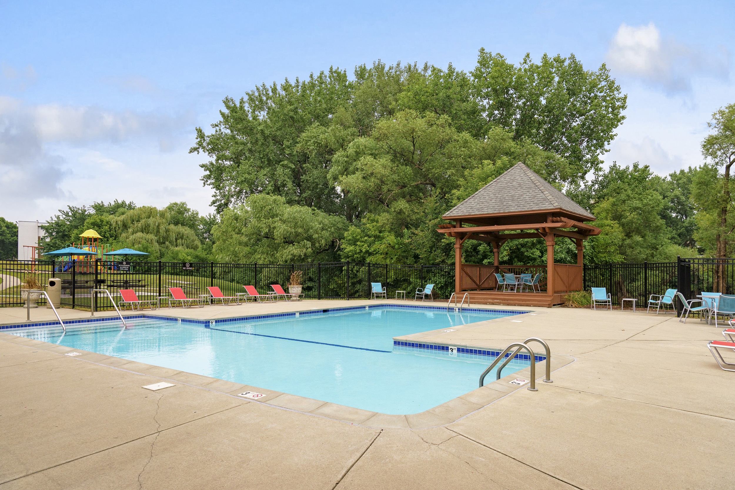 Blue Cool Swimming Pool  at Willow Pond, Minnesota