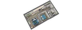 Windom Floor Plan 502 Sq.Ft. at The Whit, Minneapolis