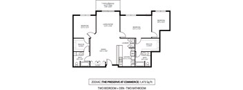 The Preserve at Commerce Apartments in Rogers, MN 2 Bedroom 2 Bath Plus Den