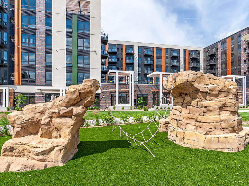 Garden area at Central Park West, St. Louis Park, MN