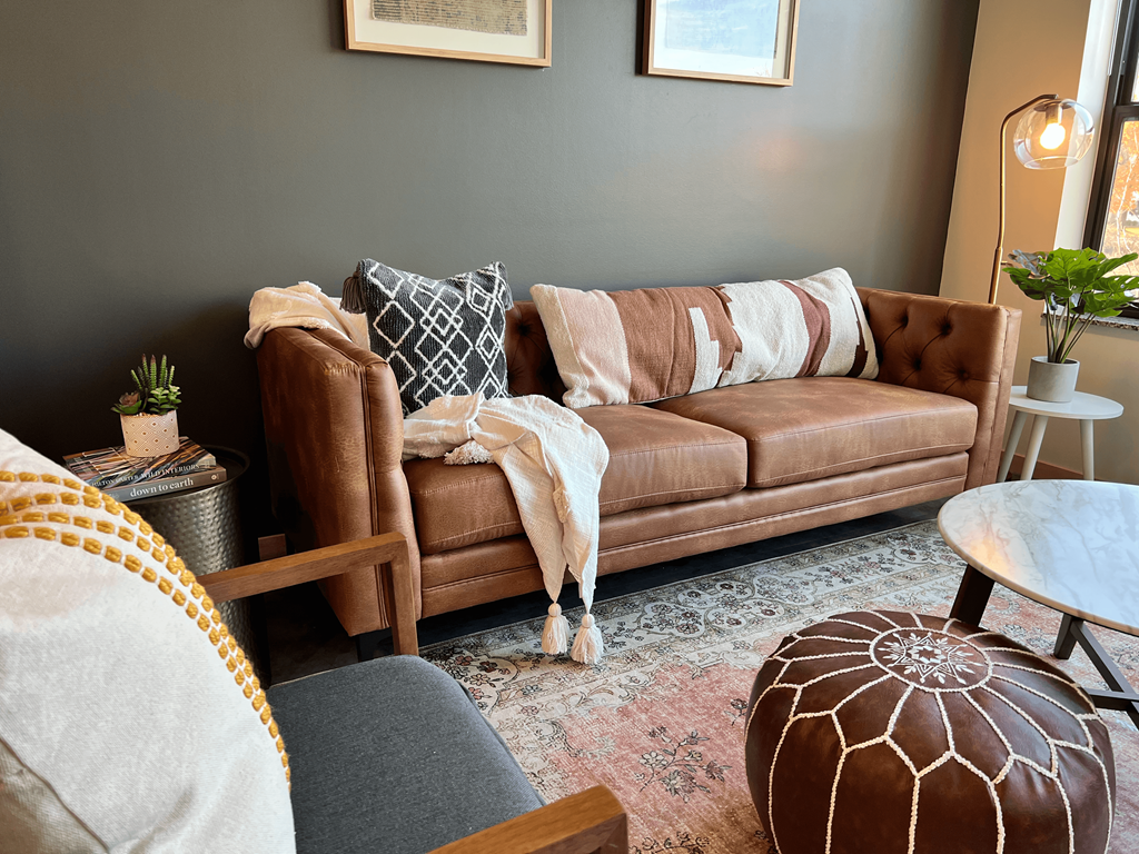 Living Room Sofa at Zelia on Seven, St Louis Park, MN, 55416