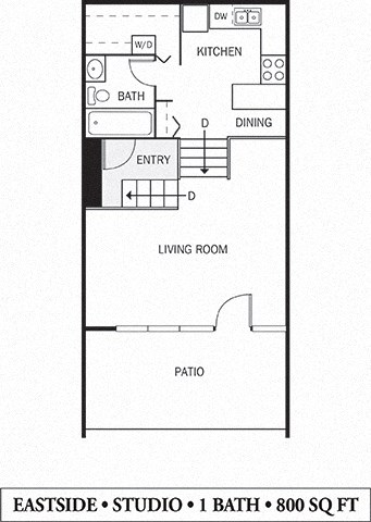 Kellogg Square Eastside Townhouse  Floor Plan at Kellogg Square, St. Paul, MN, 55101