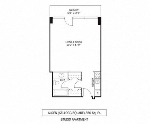 Kellogg Square Apartments in St. Paul, MN Studio Apartment