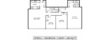 NEWELL Floor Plan at Kellogg Square, Minnesota, 55101