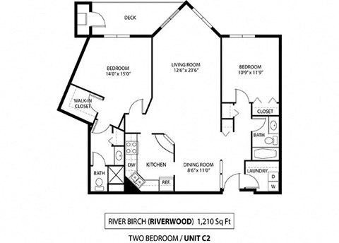 River Birch floor plan at The Riverwood, Lilydale, Minnesota