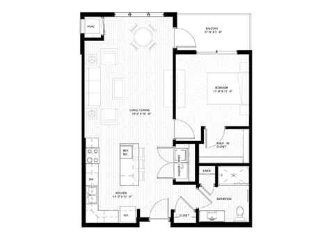 1 bed 1 bath C at Nuvelo at Parkside, Apple Valley, Minnesota