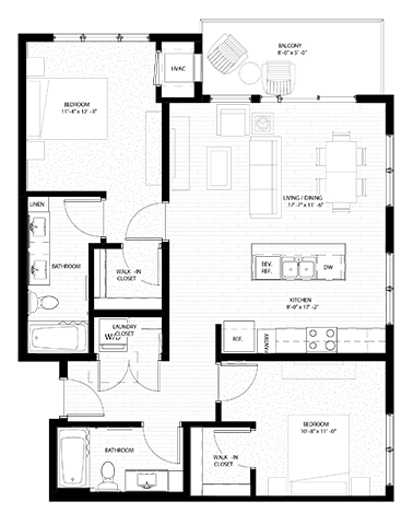 2 bed 2 bath B at Nuvelo at Parkside, Minnesota