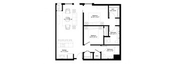 Red pine floorplan at Central Park West, Minnesota, 55416