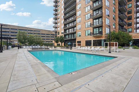 A large swimming pool at Expo Minneapolis