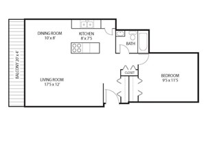 Floorplan Photos Gallery Beach South at the Lake Apartments in Robbinsdale, MN 1 bed 1 bath