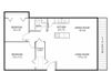 Willow-Floor Plan Beach South at the Lake Apartments in Robbinsdale, MN 2 beds 1 bath