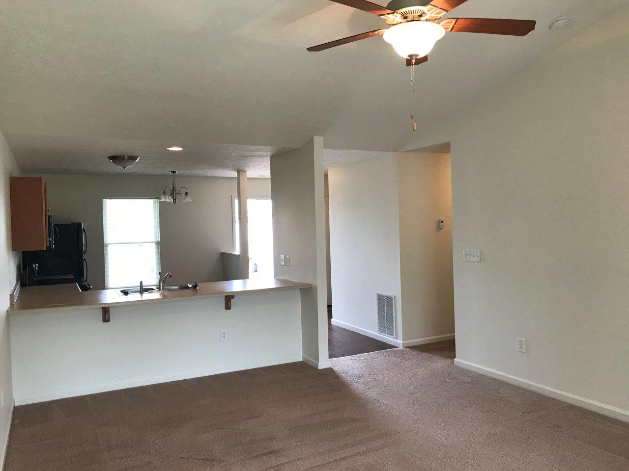 Ceiling Fan In Living Area at Shaker Square, Lebanon, IN, 46052