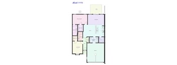 TEAYS duplex floor plan at Concord Crossing, Lafayette, IN 47909