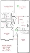 Mulberry 2 bedroom 1 bathroom floor plan Mulberry 2 bedroom 1 bathroom 998 Sq.Ft. floor plan at Hawthorne Properties, Lafayette, IN, 47905