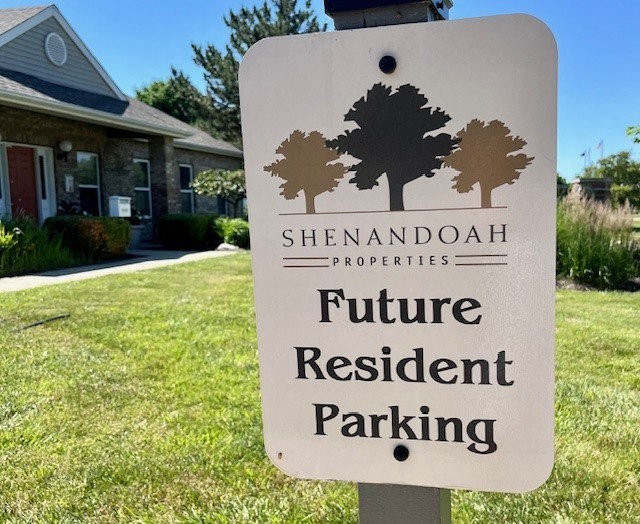 Future resident parking signage at Shenandoah Properties in Lafayette, IN 47905