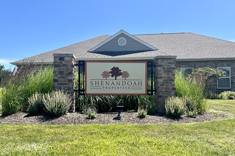the sign in front of the Shenandoah Properties building in Lafayette, IN 47905