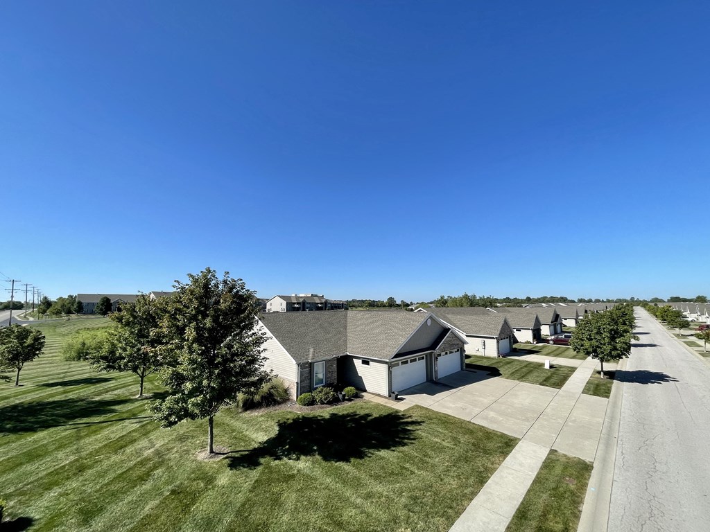 a view of a neighborhood of houses from the street at Hawthorne Properties in Lafayette, IN 47905