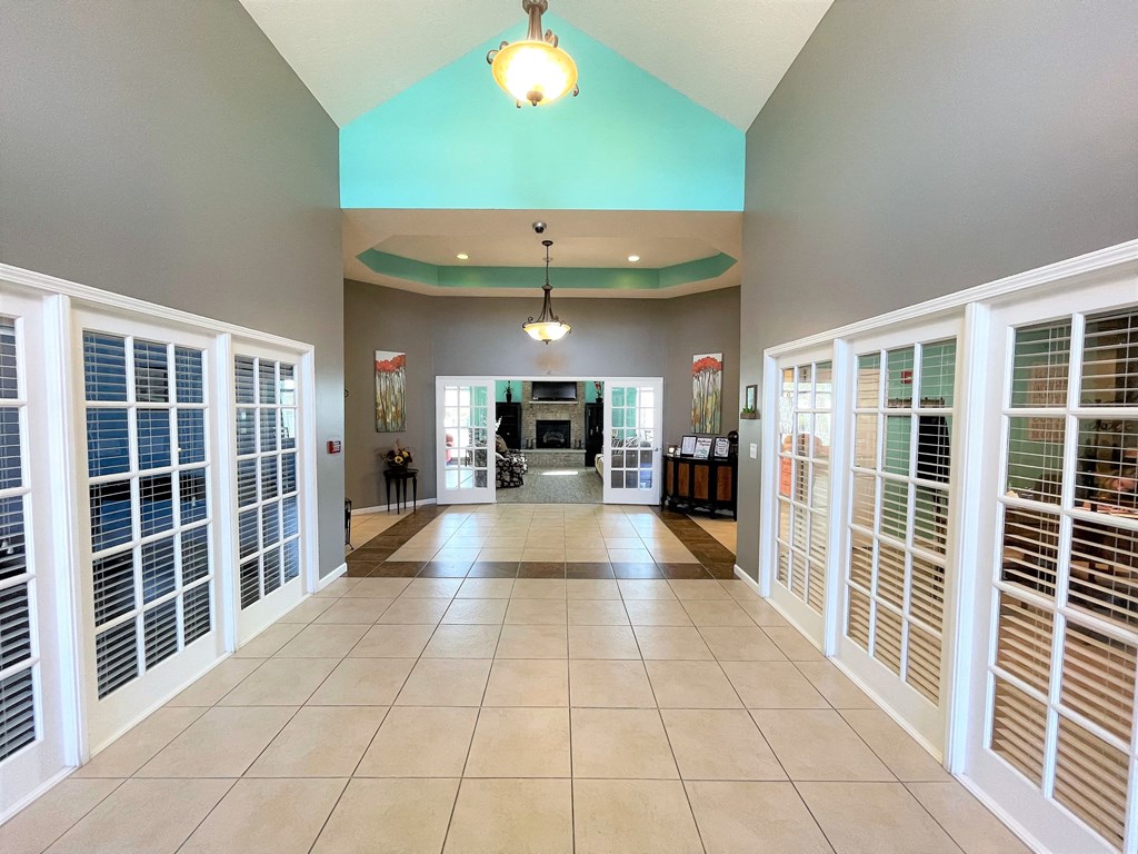 Clubhouse Entryway Hawthorne Properties Clubhouse, Lafayette, IN 47905