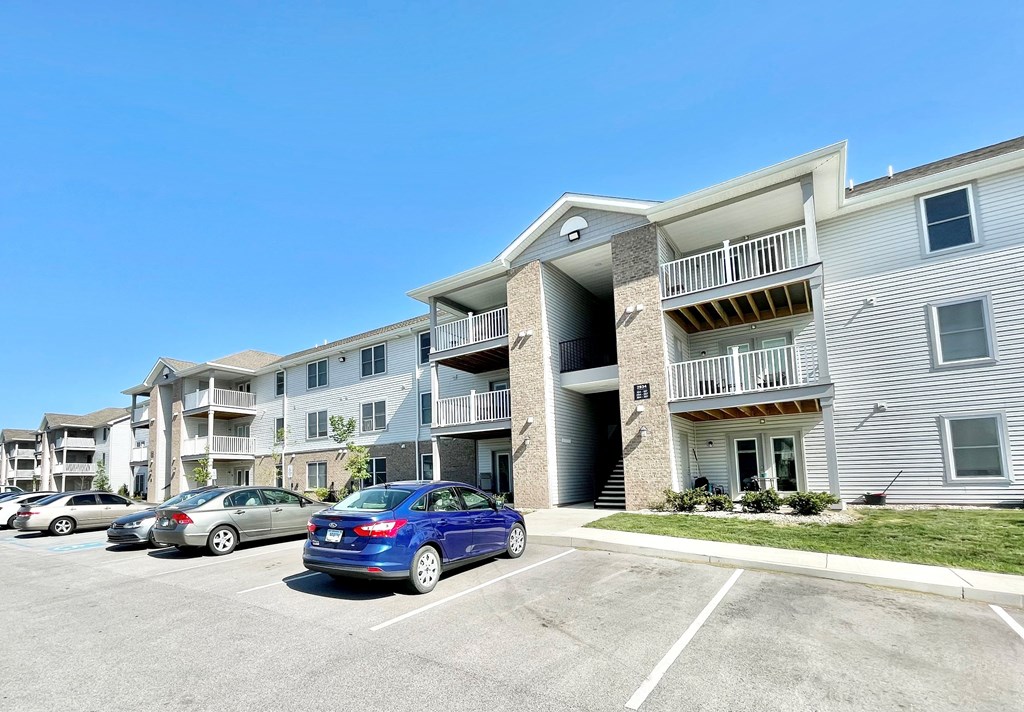 a parking lot at Murdock Gardens Apartments, Lafayette, IN 47904