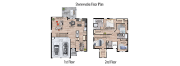 a floor plan of a house with different floors