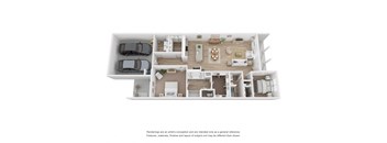 a stylized floor plan of a 1 bedroom floor plan