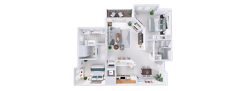 a floor plan of a house with bedrooms and a bathroom