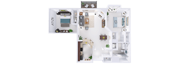 a floor plan of a house with a bedroom and a bathroom