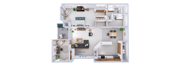 1 Bed 1.5 Bath + Den Upper