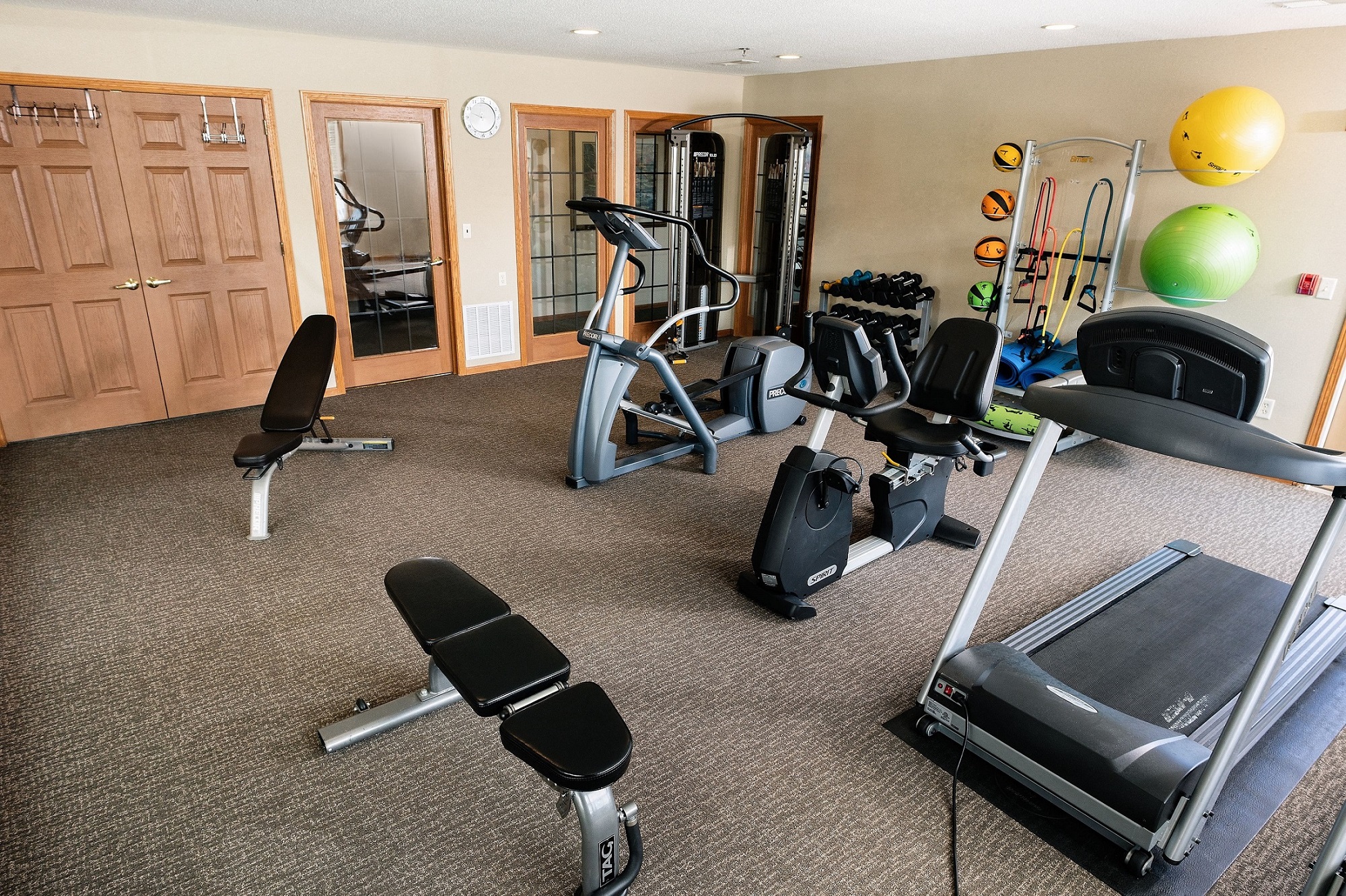 Remodeled fitness center available 24-hours for residents of The Sanctuary
