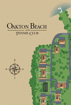 Campus Map Oakton Beach and Tennis Club Pewaukee Lake
