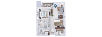a floor plan of a house with a bedroom and a bathroom