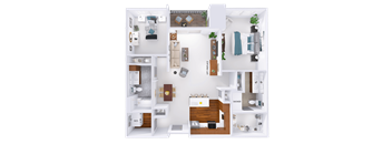 a floor plan of a house with a bedroom and a bathroom