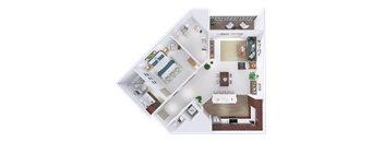 bedroom floor plan an open concept office space