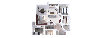 3d rendering of the clubhouse floor plan
