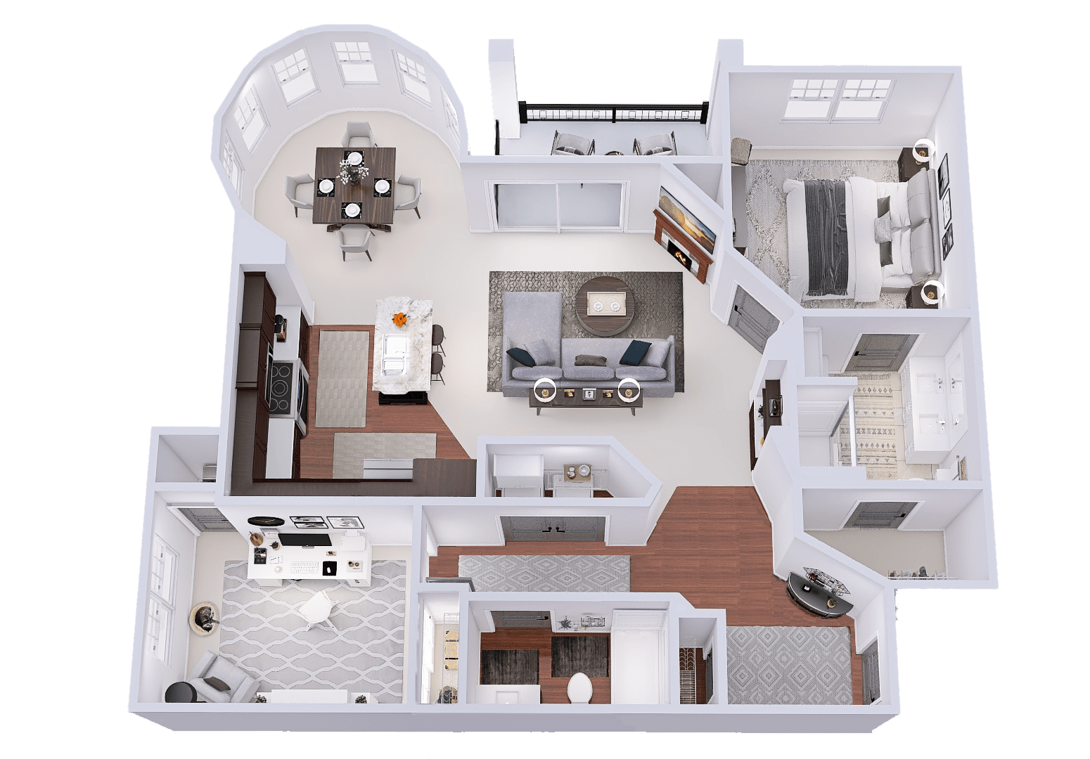 2 Bed, 2 Bath (L2/L4)