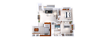 a floor plan of a one bedroom apartment