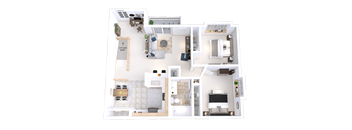 a floor plan of a home with a green background