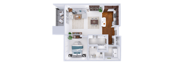 a floor plan of a house with a bedroom and a bathroom