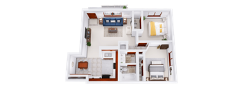 a floor plan of a two bedroom apartment