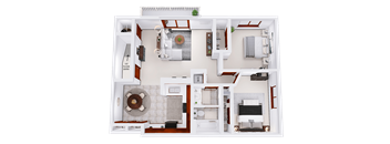 a floor plan of a one bedroom apartment