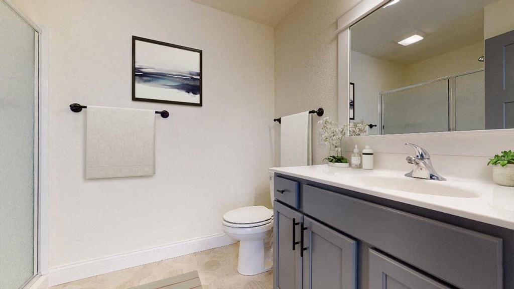 a bathroom with a toilet and a sink and a mirror