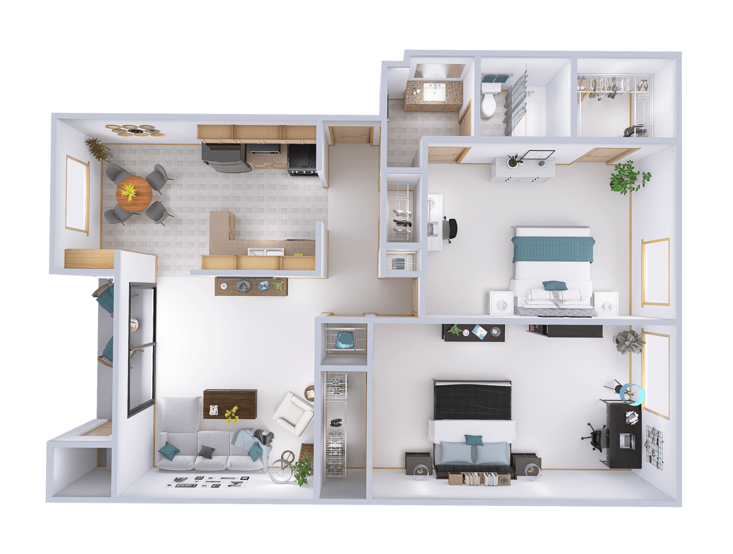 Garden - 2 Bed, 1 Bath