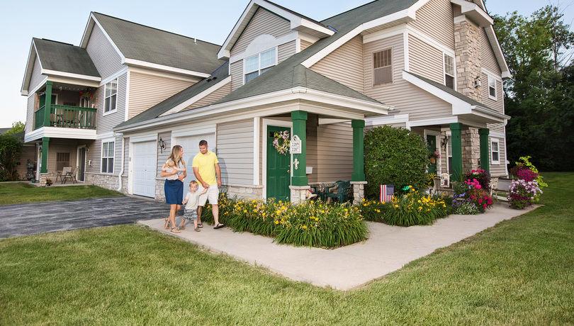 Attached garage available at the Sanctuary
