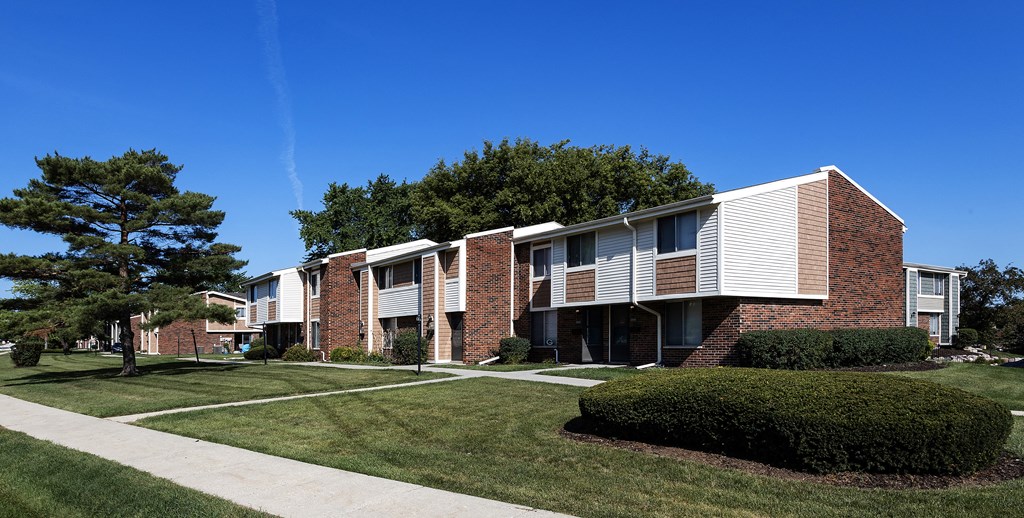 our apartments at the heights feature a spacious yard and green grass