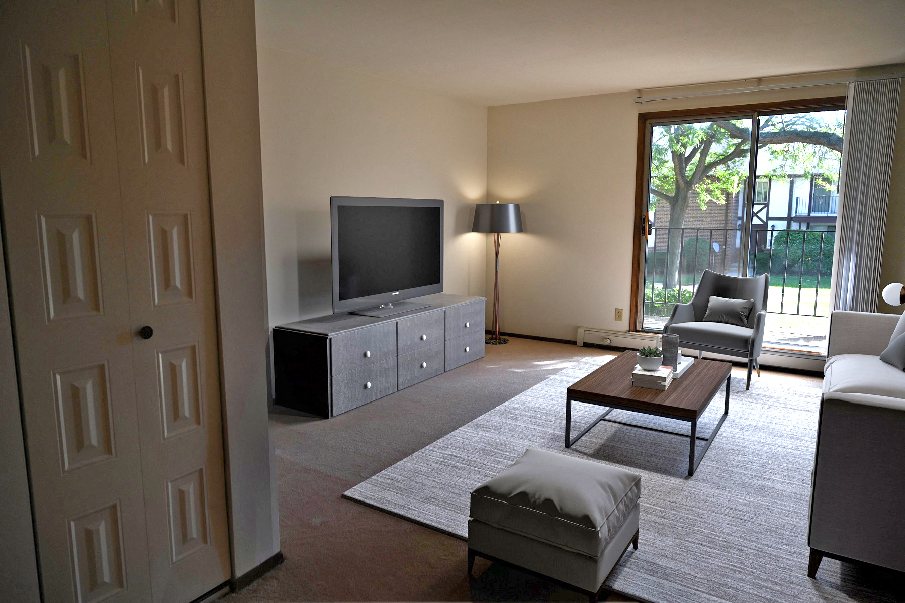 Spacious living rooms