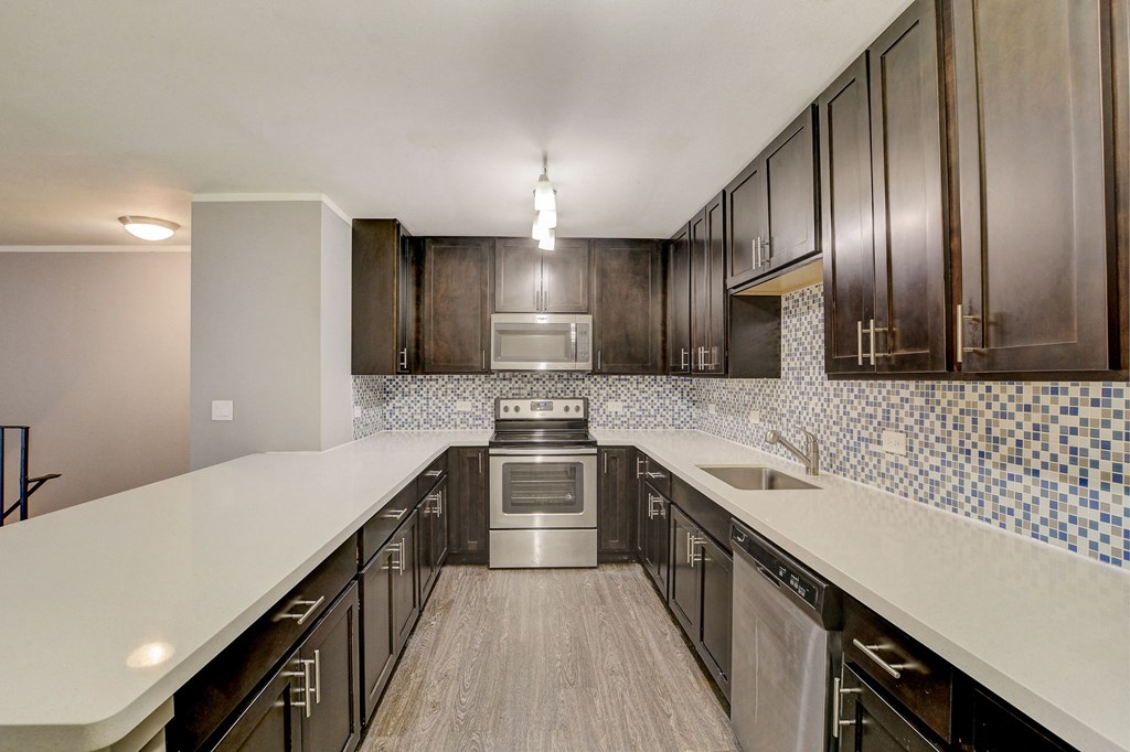 Kitchen at Woodland Ridge Apartments at 3420 Joann Lane in Woodridge IL
