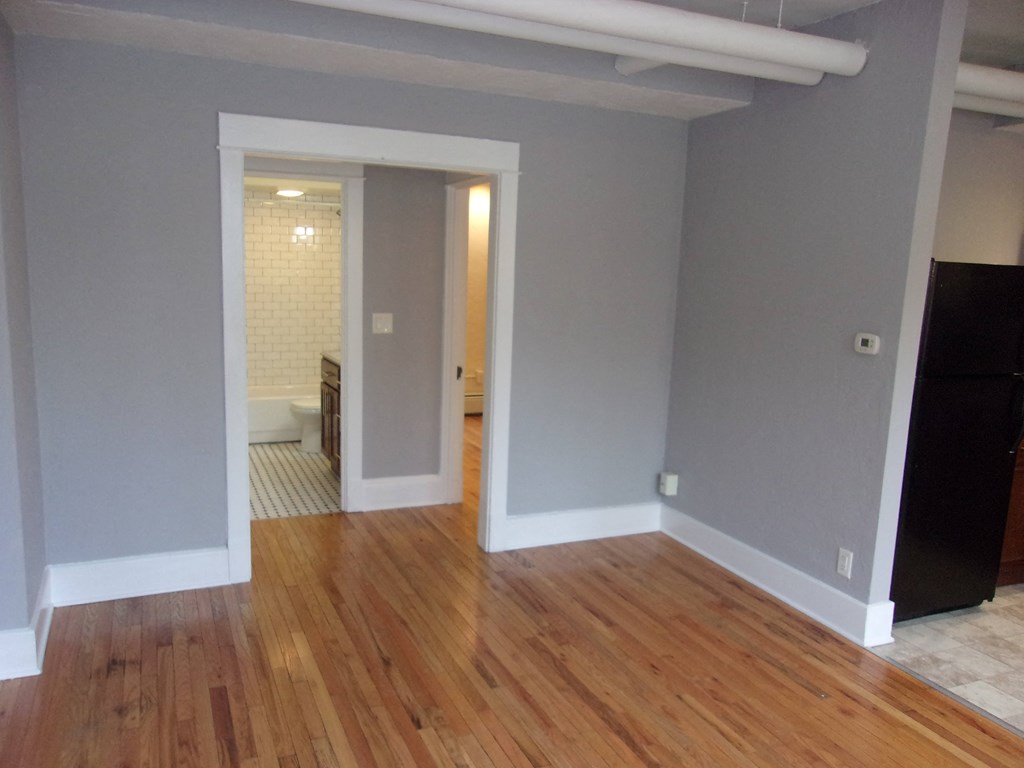 a view of the living room from the dining room