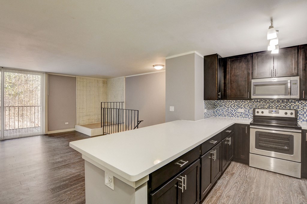 Kitchen at Woodland Ridge Apartments at 3420 Joann Lane in Woodridge IL